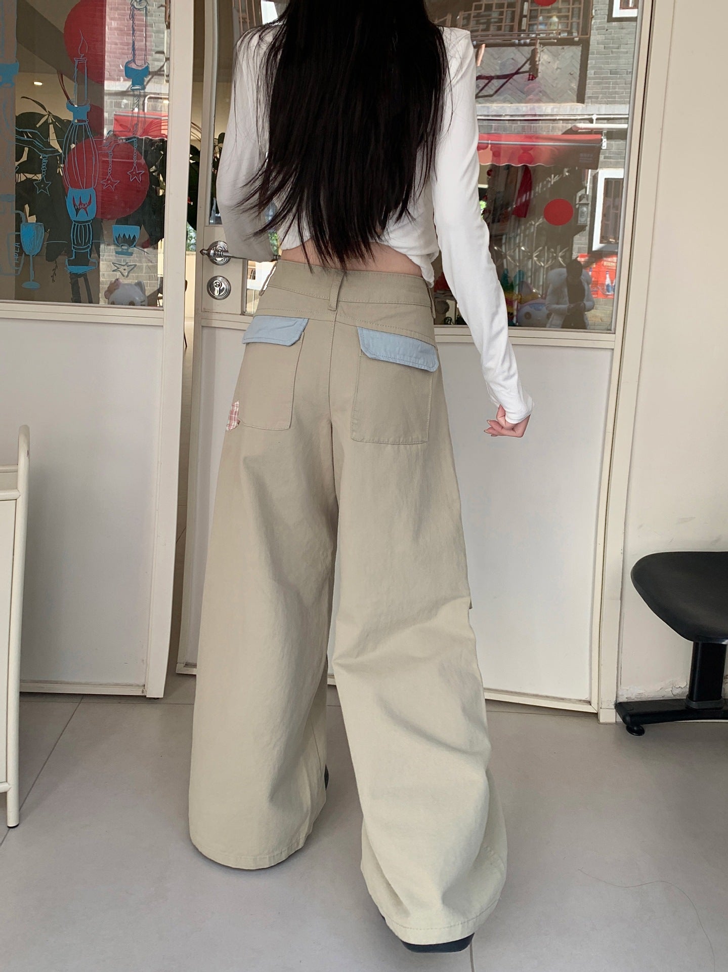 Straight Loose Wide Leg Draping Long Pants